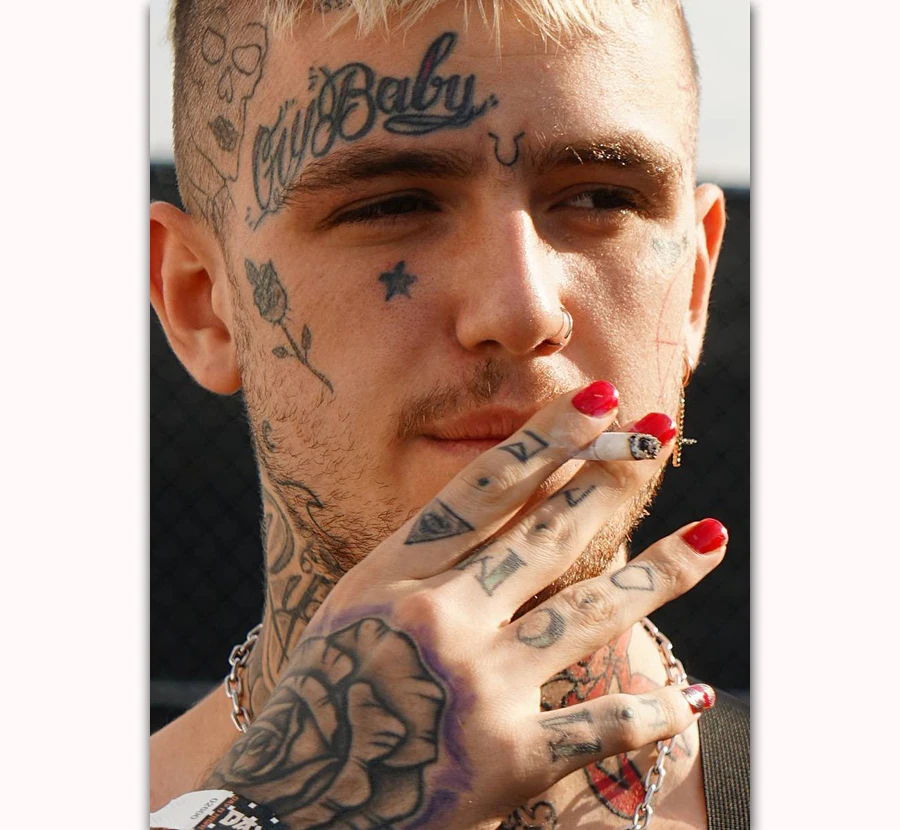 in 18x24 inch cm frame Peep Lil Hot MQ3608 Star Smoking Rap American Custom Music