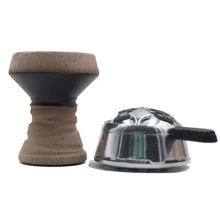 Кальян чаша керамика кальян чаша для угля чаша с 4 отверстиями 3,4 дюйма(Темное и точечное