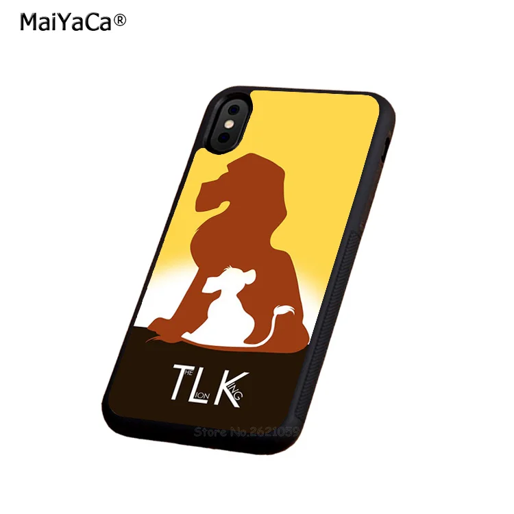 Король Лев simba Мягкий край чехол для телефона iphone 5s se 6 6s plus 7 7plus 8 8plus X XR XS MAX черный