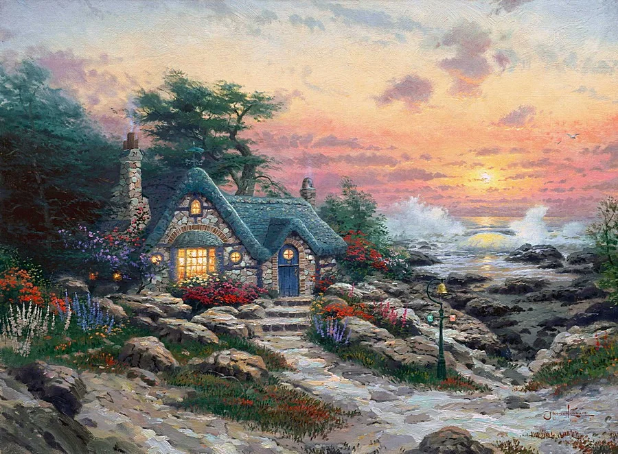 Thomas Kinkade светильник на с изображением света мира холсте|thomas kinkade|paintings on canvasprints