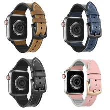 Leather+Silicone Sports Band for Apple Watch 38mm 40mm 42mm 44mm Series 1 2 3 4 Men Wristwatch Bracelet Iwatch Strap Belt
