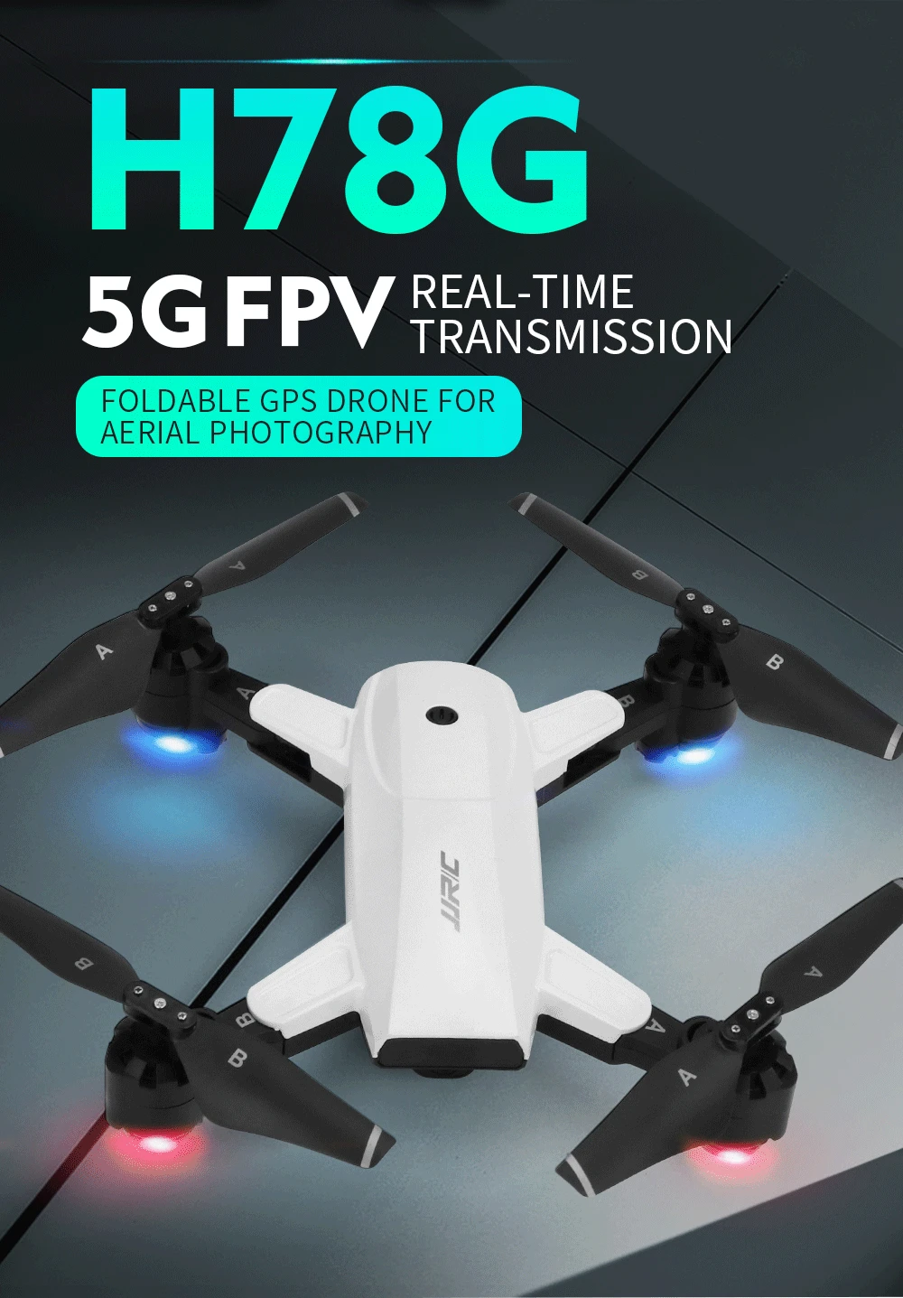 JJRC Дрон H78G 5G WiFi FPV 1080 P широкоугольная HD камера GPS Квадрокоптер двойной режим позиционирования складной Радиоуправляемый Дрон Профессиональный беспилотник