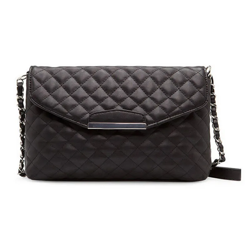 Designer Womens Shoulder Bag PU Leather Small Plaid Envelope Clutch Handbags 2017 Brand CC Bag Ladies Chain Messenger Hand Bag