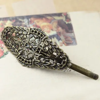 

29x58mm Blank Bobby Pins Hairpins Bases Vintage Filigree Flower Hair Clip Findings Hair Accessories Women's Hair Headwear