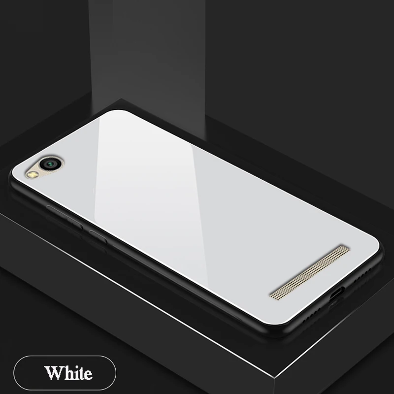 White KaiNuEn coque, чехол, чехол, для Xiaomi Redmi 4A 4 A XioMi 5A 5 A, твердые Роскошные противоударные задние защитные чехлы с закаленным стеклом - Цвет: White