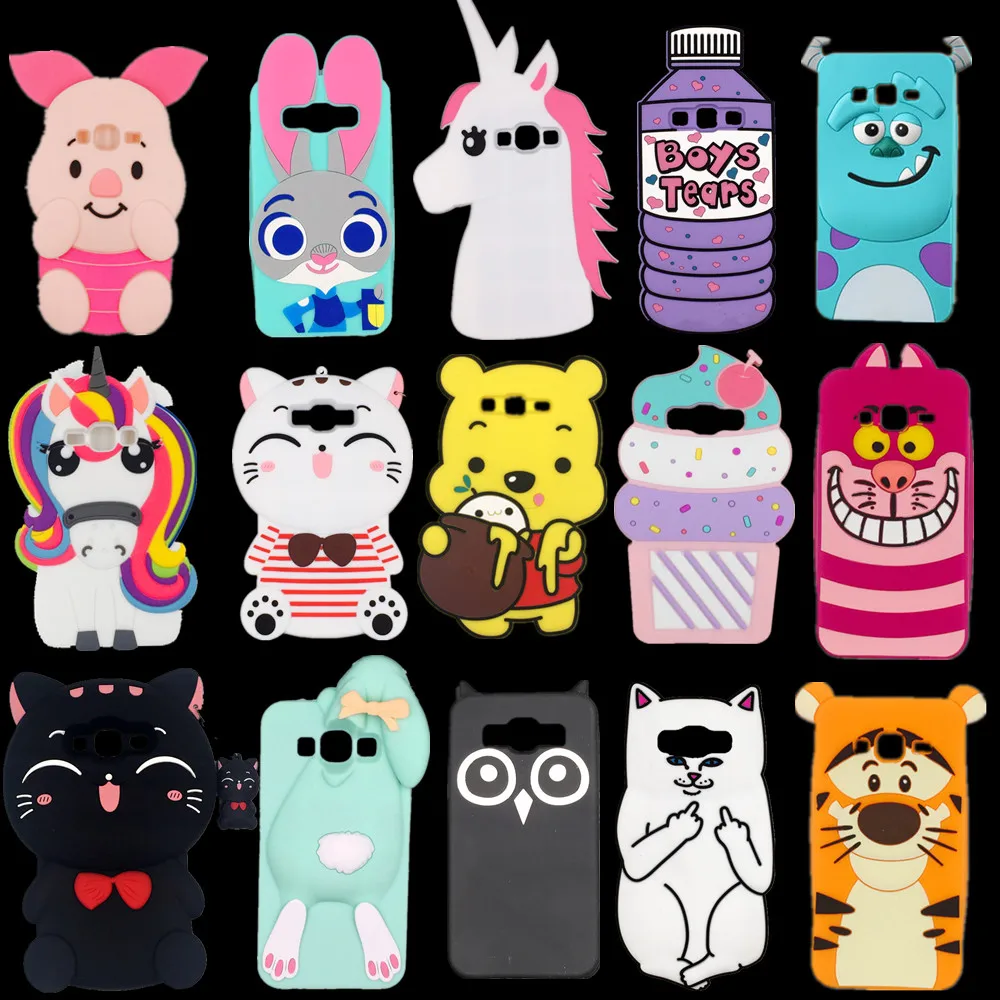 

3D Cartoon Stitch Case For Samsung Galaxy J2 Prime G532 Grand Prime Plus G530+ Cat Cover Horse Rabbit Sulley Phone Shell