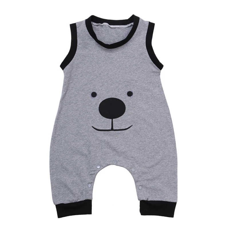 Emmababy Newborn Baby Boys cute Bear Rompers bebe boy Sleeveless