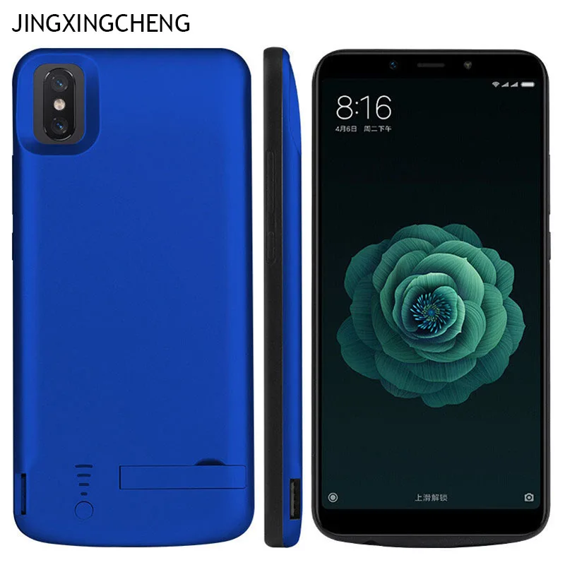

JINXINGCHENG Charger Case Bracket Stand Case for Xiaomi Mi A2 6000mah Back Clip Battery Fast Charger for Xiaomi Mi 6x Case