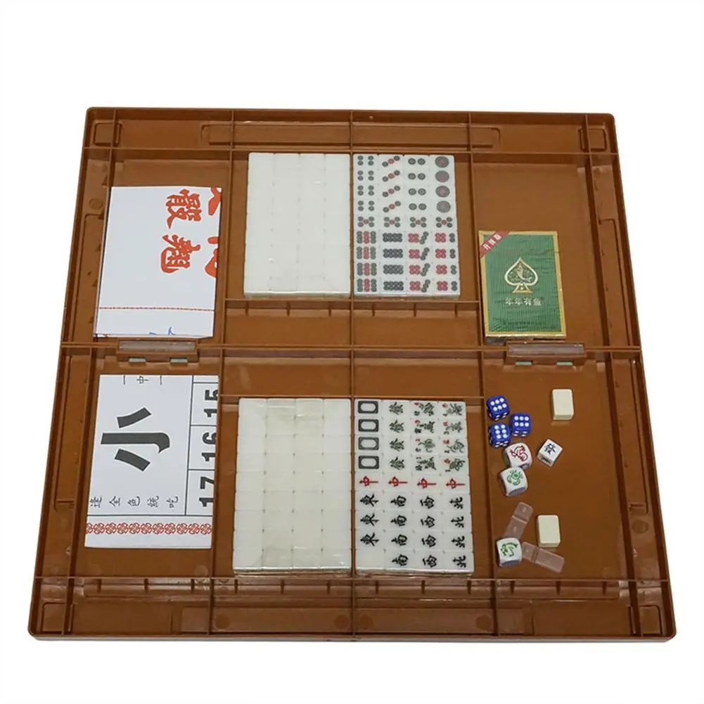 

Portable Chinese MahJong Rare Game Set Retro Mah-Jong + Custom Fit Box Entertainment Fun Family Board Games