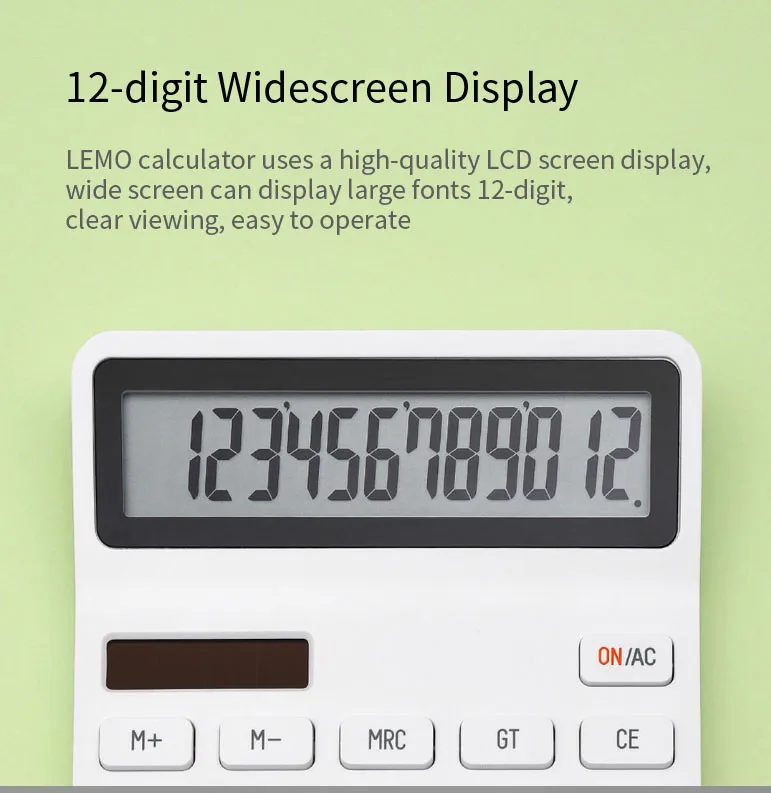 Xiaomi KACO LEMO Настольный калькулятор фотоэлектрический двойной Dive 12 цифр дисплей интеллектуальное отключение для школьного офиса