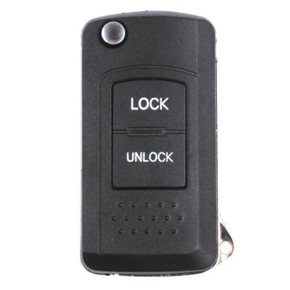 

KEYECU Modified Replacement Housing Shell Folding Remote Key Case Fob 2 Button for Mitsubishi Lancer, EVO, CT9A, Vll, Vlll, lX