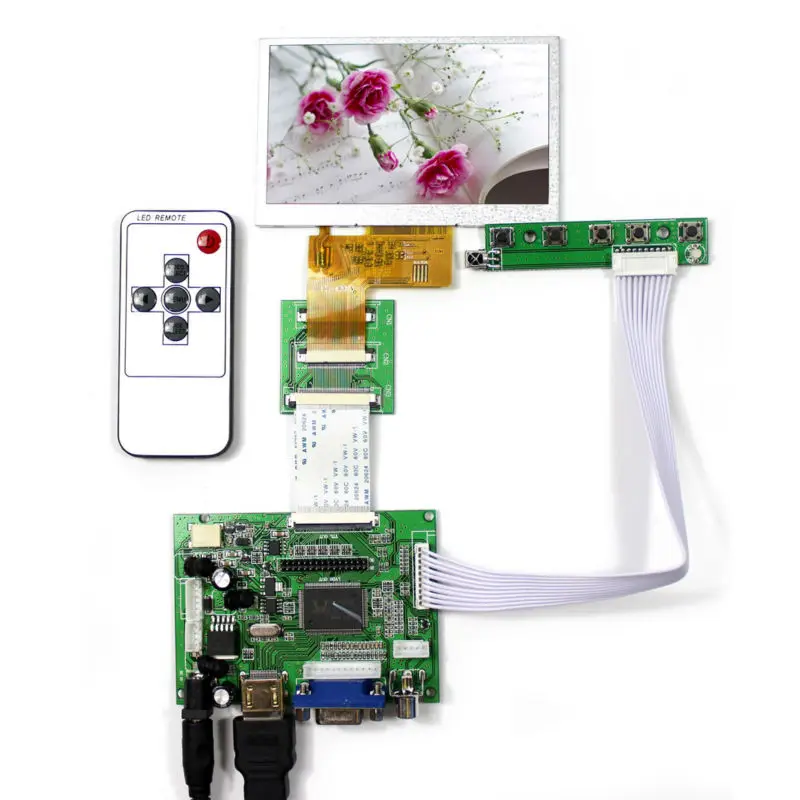 

HDMI VGA 2AV LCD Controller Board VS-TY2662-V1 with remote 4.3inch 480x272 LCD Screen