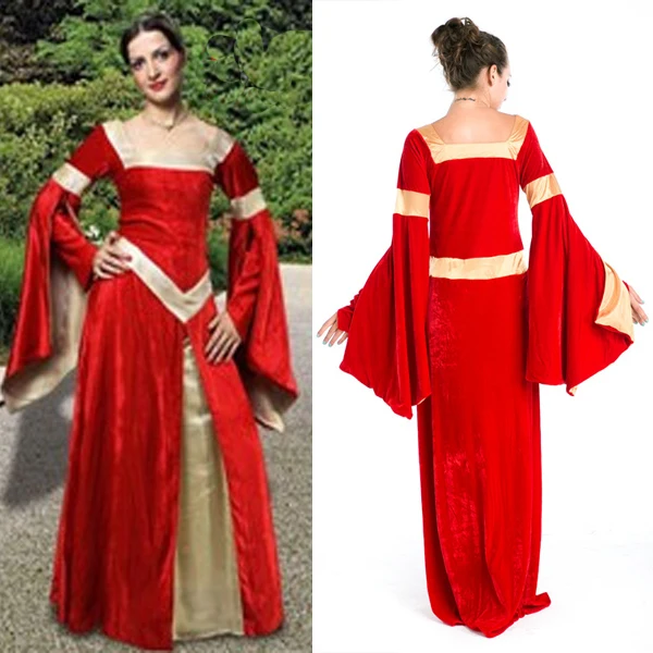 Hot Sale Red Queen Medieval Costumes Medieval Costumes Vintage Medieval