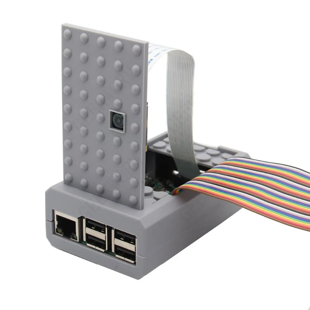 

New Camera 5MP + ABS Case + 40P GPIO Ribbon Cable For Raspberry Pi 3 B+