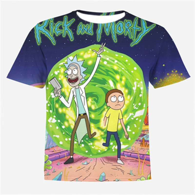 2018 New Rick and Morty Print 3d T shirt Summer Funny Cartoon t shirts ...