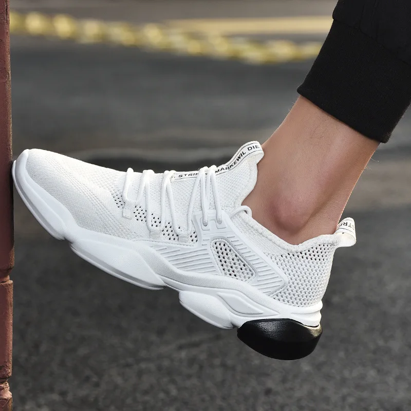 

GYP 2019 spring new men's sports flying woven running shoes mesh breathable mesh comfortable breathing stable men's shoes GF-25