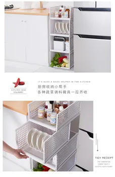 

Two sizes of clothing home storage assembly drawer storage box plastic storage basket movable slide rail easy to use