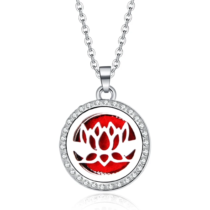 Женское ожерелье с подвеской Lotus White циркониевые духи украшение рассеивателем