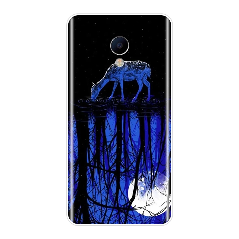 Чехол для телефона Meizu M6 M6S M6T M5 M5C M5S M3 M3S M2 Funny Cat Deer Art силиконовая Мягкая задняя