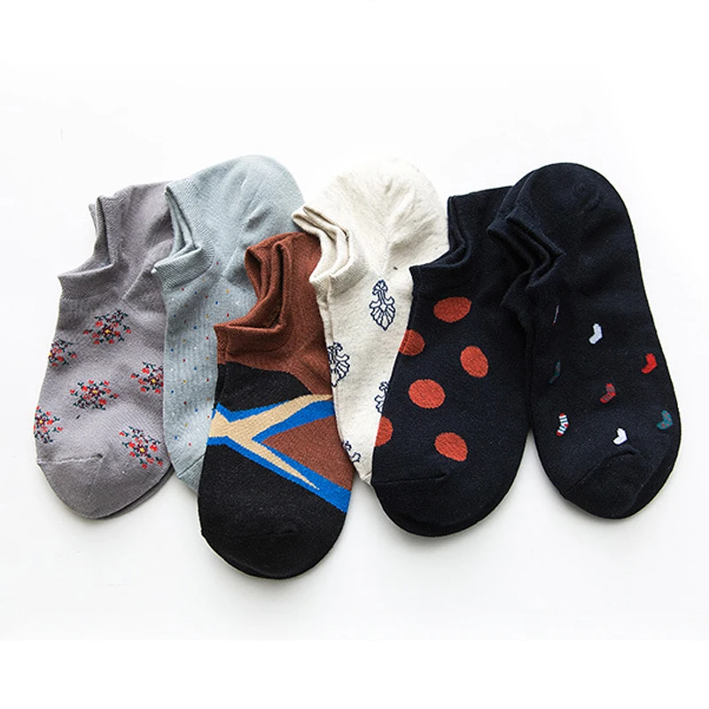 

Casual Fashion Socks Ankle Cool Brand Cotton Socks Fancy Women Short Skateboard Coolmax Funky Travel Summer Invisible Socks Men