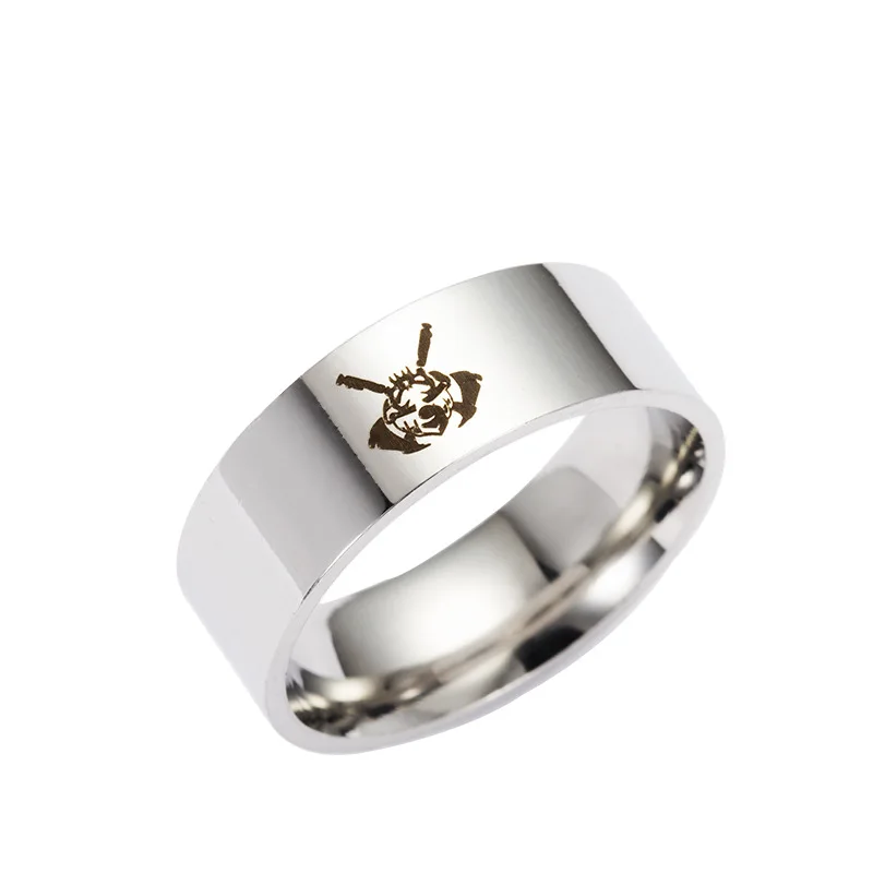 1PC Retails suicide squad clown female X contingent titanium steel ring stainless steel Fast Shipping