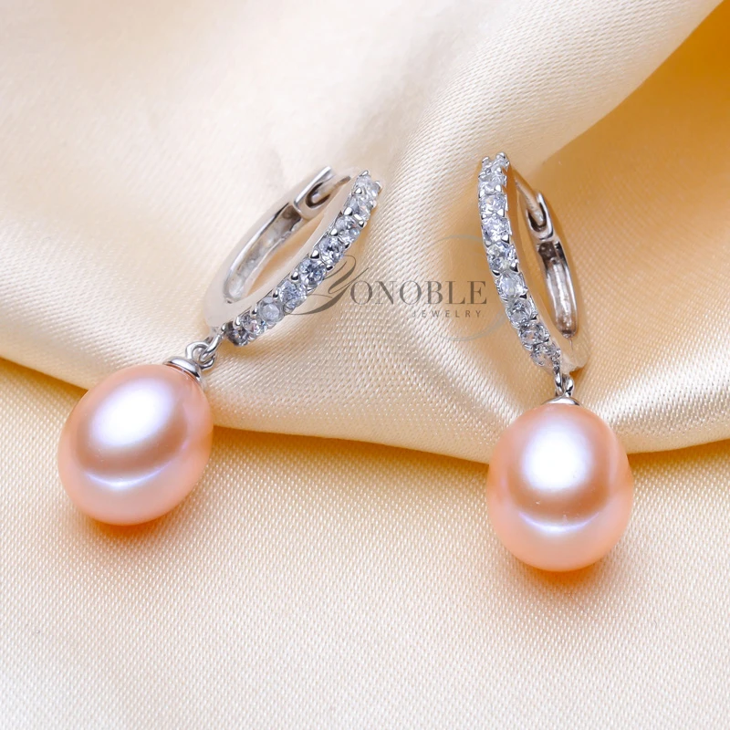 Aliexpress Real Natural Freshwater Pearl Earrings For Aliexpress Real Natural Freshwater Pearl Earrings For Women White Pink Purple Bridal 925 Sterling Silver Birthday Gift From
