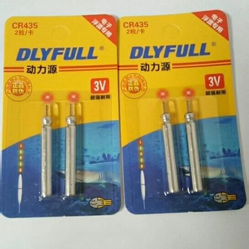 

10 pcs/lot CR435 Lithium Float Battery for Night Fishing 3V Luminous Float Tools Fishing Tackle Accessory FU019