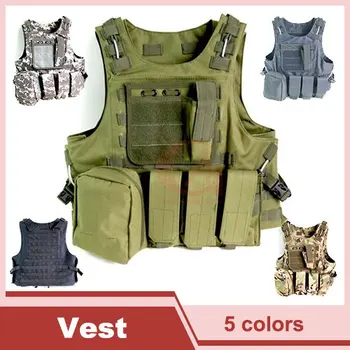 

Tactical Vest Molle Combat Strike Plate Carrier Vest Steel Wire Vest Outdoor Military Equipment 1000D HT13-0001