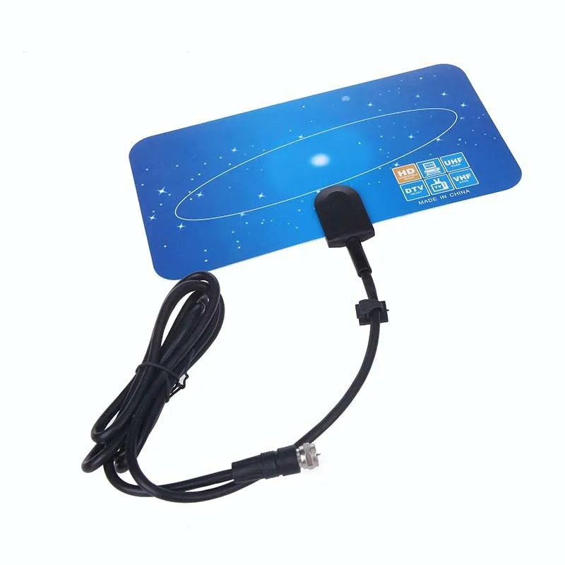 Цифровая комнатная ТВ антенна с американской вилкой HD TV D VHF UHF плоский дизайн