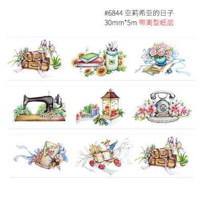 14 дизайн птицы/цветы/Облако/кран японский Васи клейкие ленты декоративный клей DIY маскирующая бумага клейкая лента подарок наклейки - Color: 1