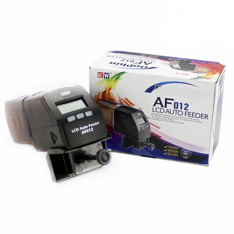 

Automatic Aquarium Fish Feeder Adjustable Volume Digital LCD Display Turtle Float Granule Stick Fish Food