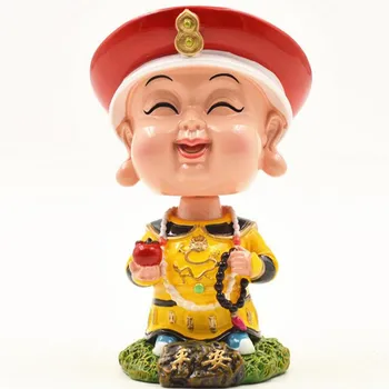 

Chinese Traditional Emperor Creative Design Shake Head Little Monk Putting Home Decorations with Porcelain Clay Crafts