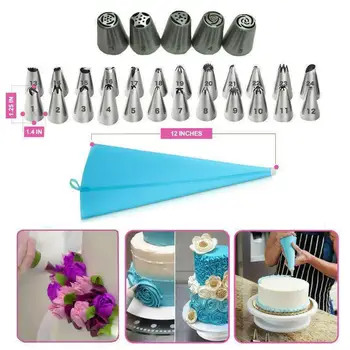 

129PCS/101PCS/75PCS/60PCS Cake Pastry Nozzles Cake Decorating Mouth Set DIY Cream Decoration Tools Tips For Cake Turntable