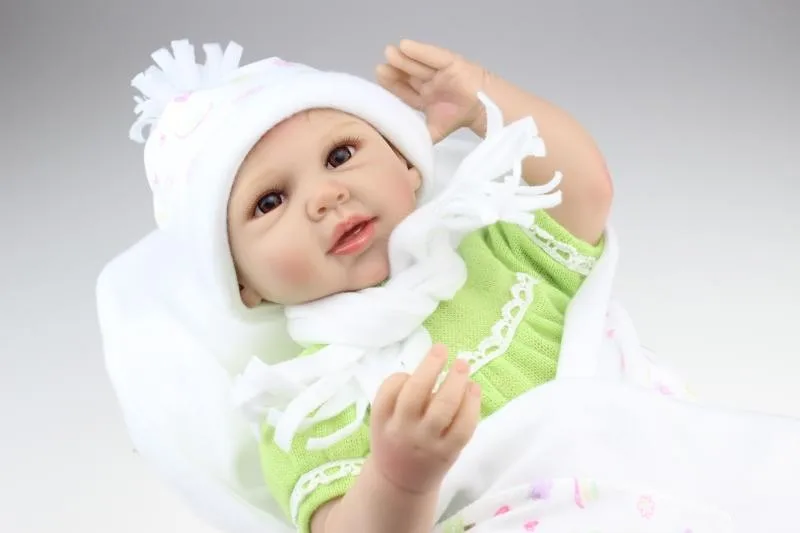 55 см 22 дюймов силикона Reborn Baby Doll Игрушечные лошадки для Обувь для девочек ручной работы для новорожденных кукла подарок на день рождения