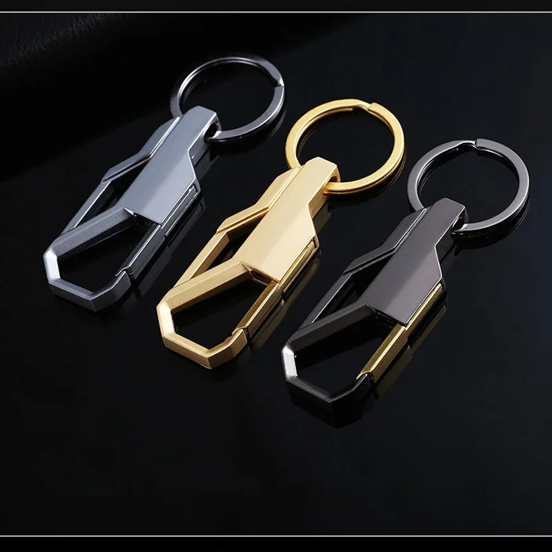 

1PC Men's Fashion Creative Metal Car Keyring Mens Business Style Keyfob Car Keyring Keychain Key Chain Ring Car Styling 3Styles
