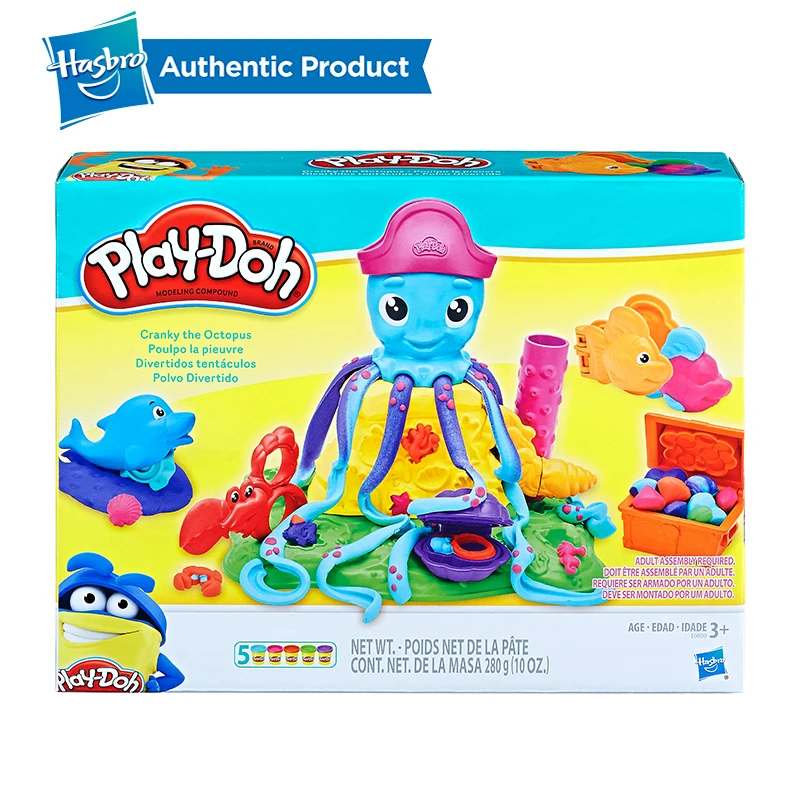 Hasbro Play-Doh Cranky The Octopus Play Doh игровой набор тема океана морские животные чехол цвета формование составная моторика