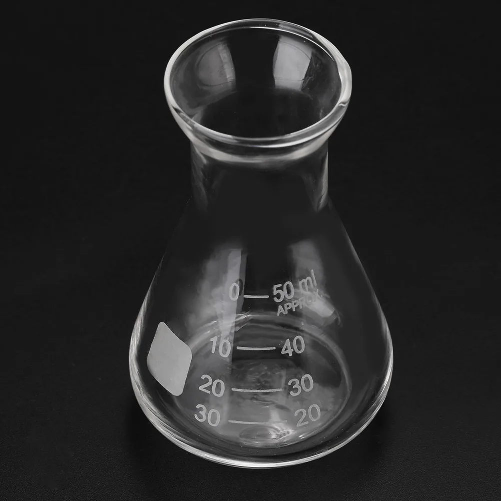 Коническая фляжка Erlenmeyer 50 мл-500 мл боросиликатный мерный стакан винный контейнер для виноделия школьные учебные принадлежности