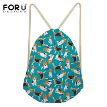 FORUDESIGNS/сумка на шнурке женский рюкзак Beagles Pet Dog печать рюкзаки для девочек маленькие дорожные сумки для хранения Softback