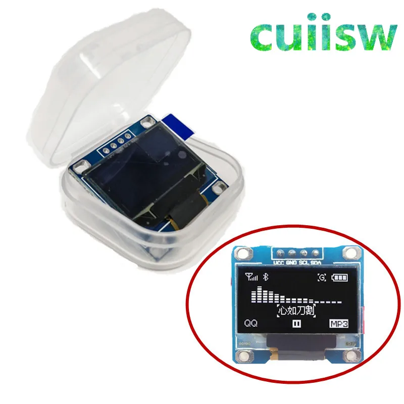 Светодиодный модуль с ЖК-дисплеем 128X64 OLED 10 шт. белый для arduino 0 96 &quot I2C IIC SPI новый