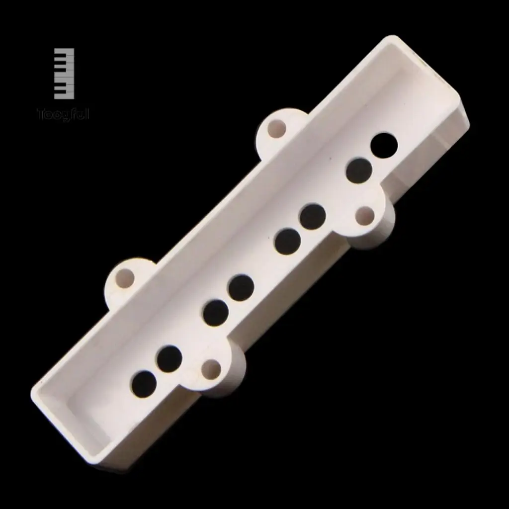 Tooyful 2pcs White Jazz Bass Pickup Covers Neck&Bridge for JB Style Bass Guitar Parts
