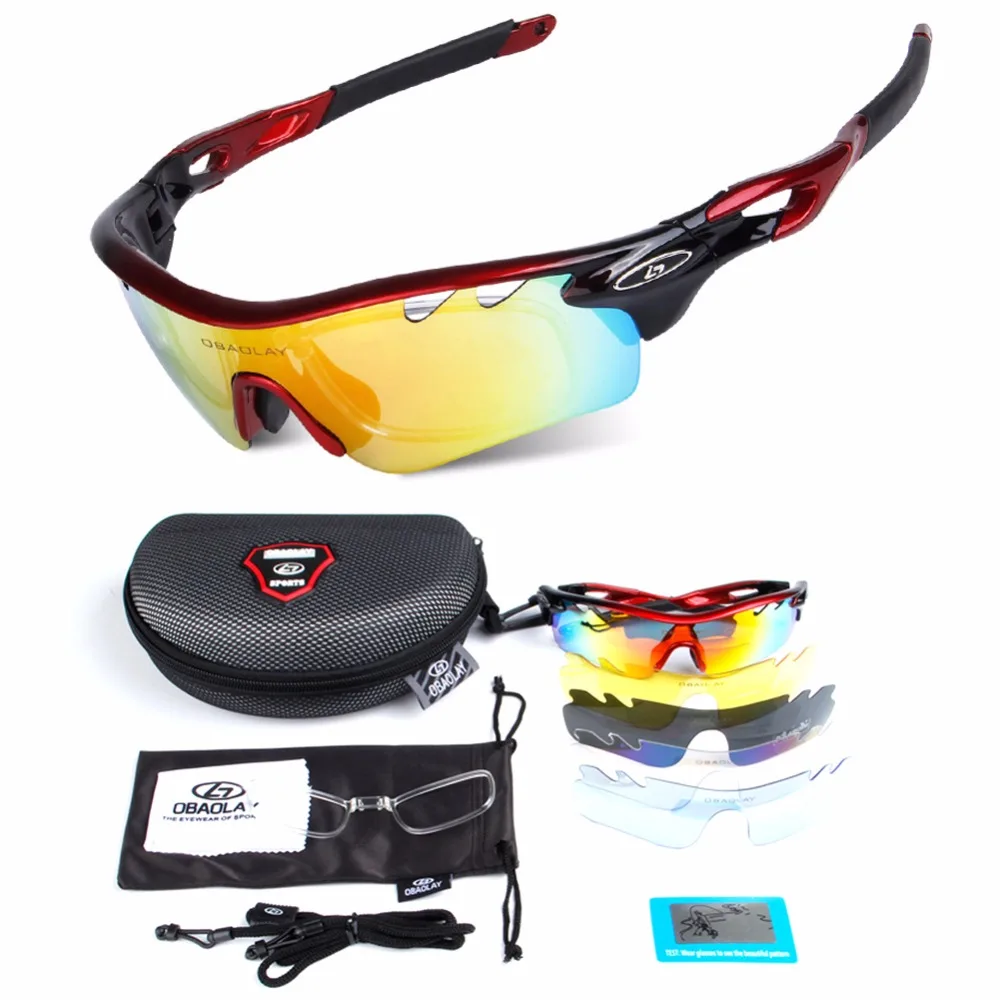 Поляризованные велосипедные солнцезащитные очки с 5 линзами, спортивные велосипедные очки, мужские очки для горного велосипеда, UV400, велосипедные очки для велосипеда