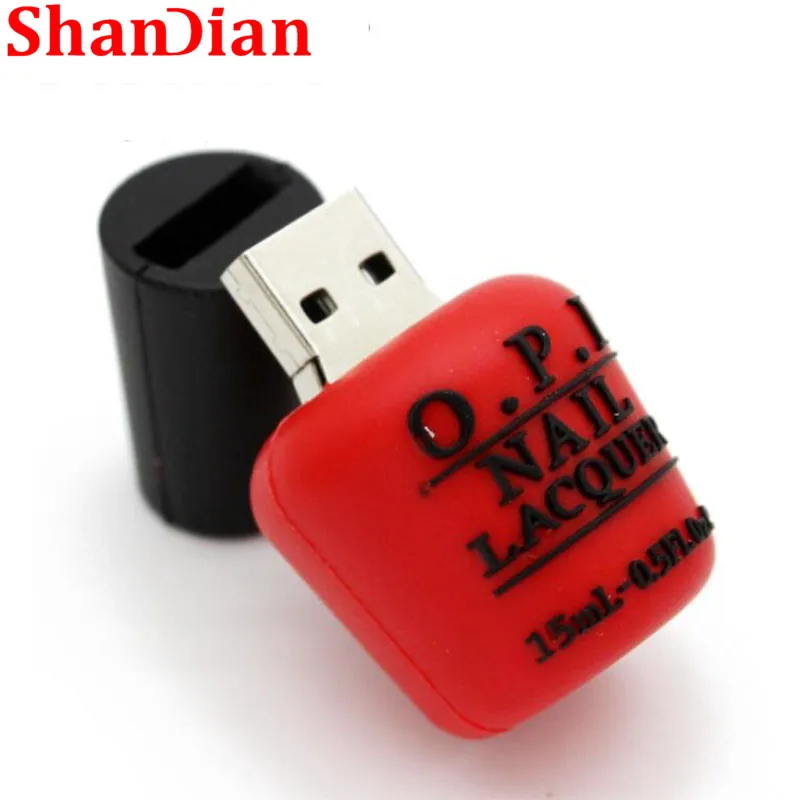 SHANDIAN лак для ногтей модель usb флеш-накопитель креативный USB 2,0 флеш-накопитель 64 ГБ 32 ГБ 16 ГБ 8 ГБ 4 ГБ usb карта памяти для девочек