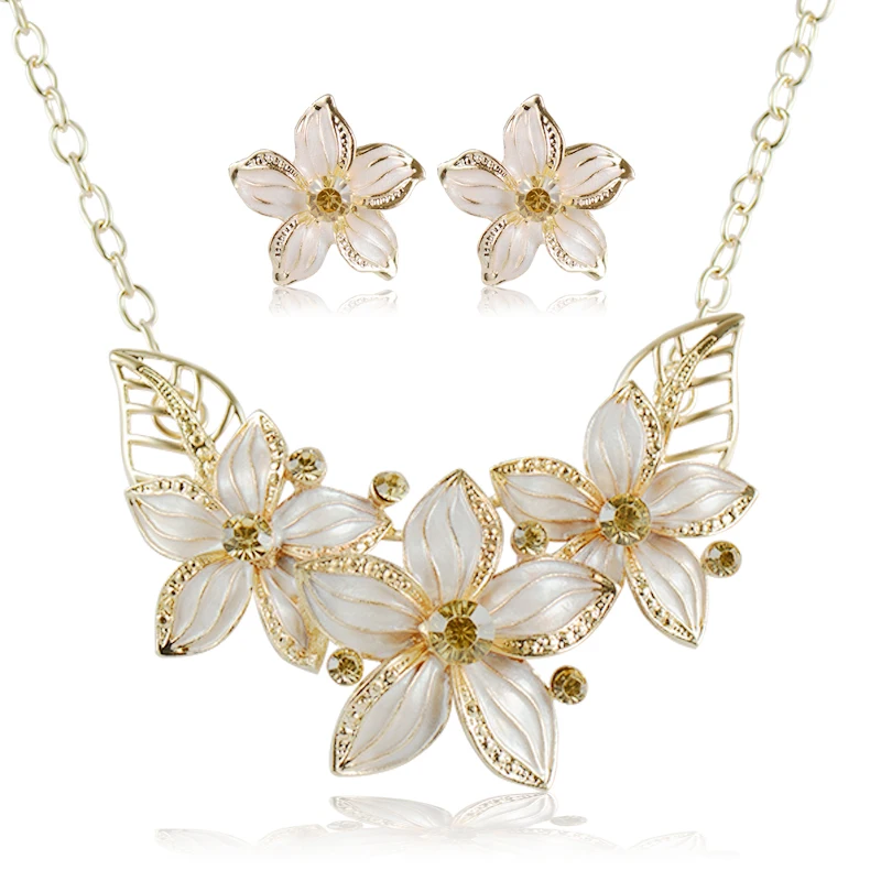 Женский комплект из колье и серёг с эмалью|jewelry monet|dress up wedding dollsdresses for special occasions |