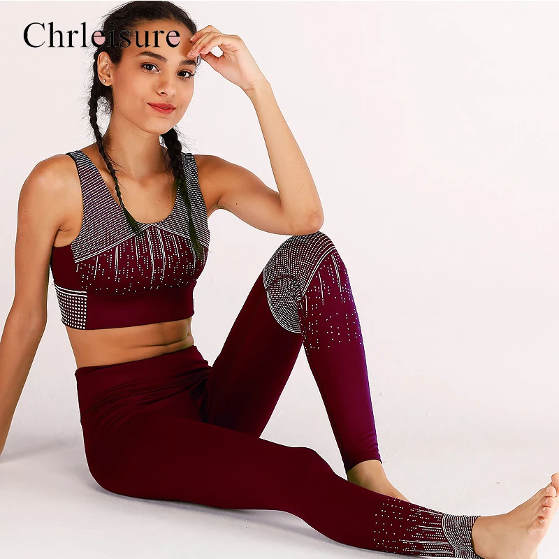 

Fitness Printed Suit Women Moisture Absorbing Sweat Suit Femninia Sports Running Suit Feamle Tracksuits Active Wear