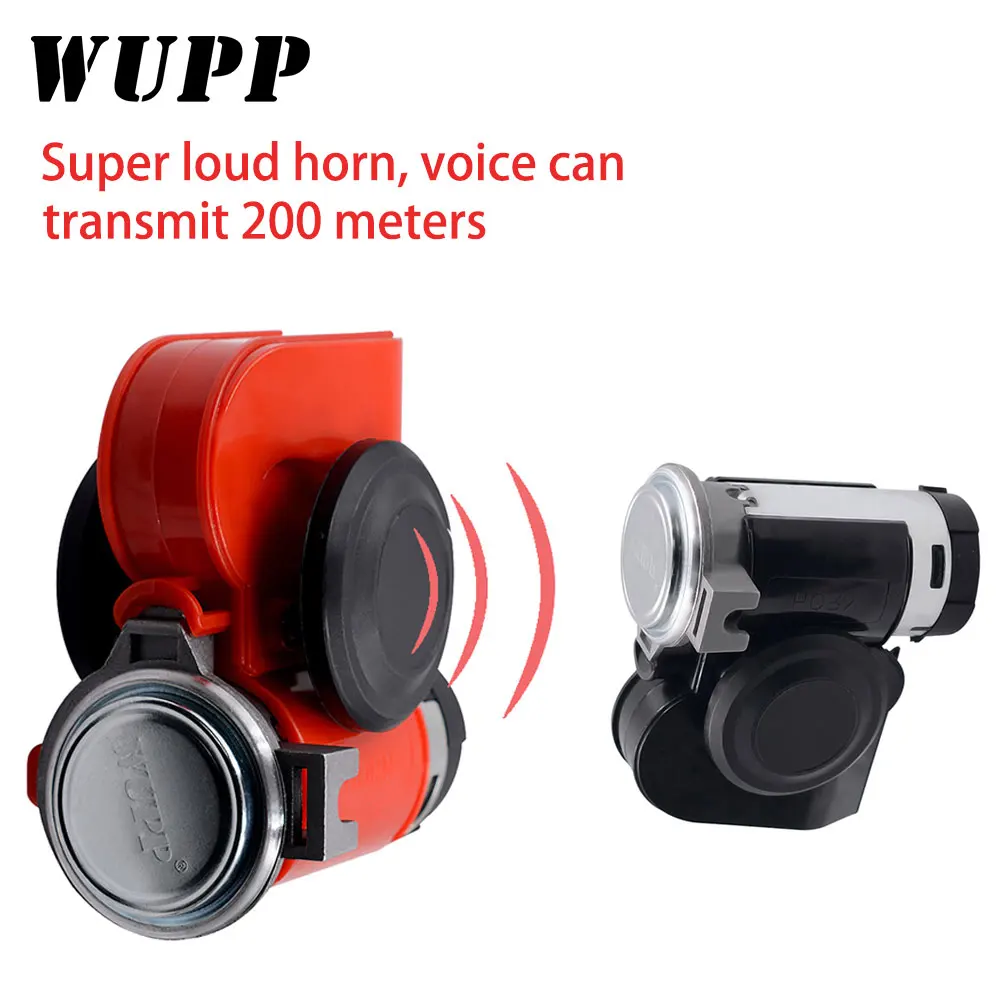 WUPP 12 V سوبر بصوت عال سيارة دراجة نارية شاحنة قرون شاحنة يخت قارب المدمجة المزدوج لهجة الكهربائية مضخة الهواء بصوت عال دراجة نارية القرن WUPP 12 V سوبر بصوت عال سيارة دراجة نارية شاحنة قرون شاحنة يخت قارب المدمجة المزدوج لهجة الكهربائية مضخة الهواء بصوت عال دراجة نارية القرن