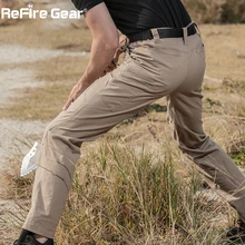 ReFire gear водостойкие военные тактические брюки мужские SWAT Kneepad стрейч тонкие брюки-карго армейские Rip-stop дышащие брюки
