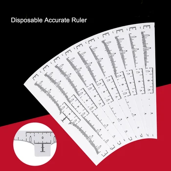 

50pcs Microblading Disposable Accurate Tattoo Ruler Sticker Stencils Permanent Makeup Tebori Eyebrow Shaping Tools Measurement