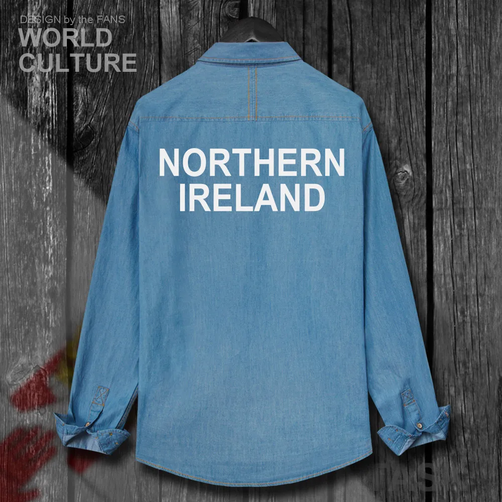 Северная Ирландия Irish NIR NI модные джинсовые рубашки мужские осенние хлопковые