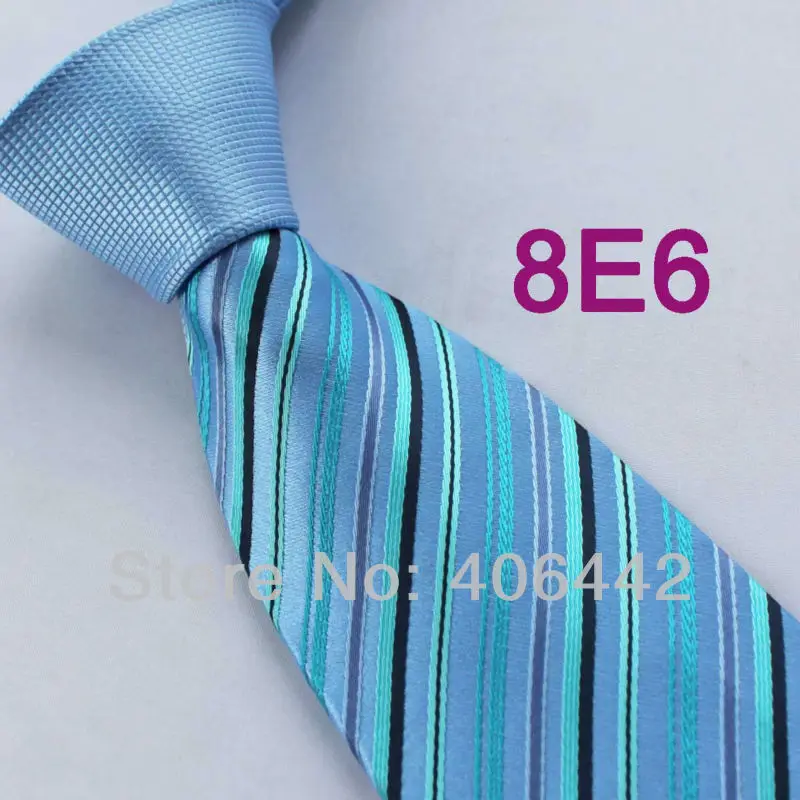 Coachella Мужские галстуки синий Узел контрастный синий/бирюзовый в полоску нормальный тканый галстук в деловом стиле для платья рубашки Свадебные