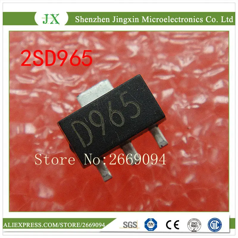 

Free shipping 10PCS 2SD965A D965R 5A/40V NPN SOT-89 Transistor D965